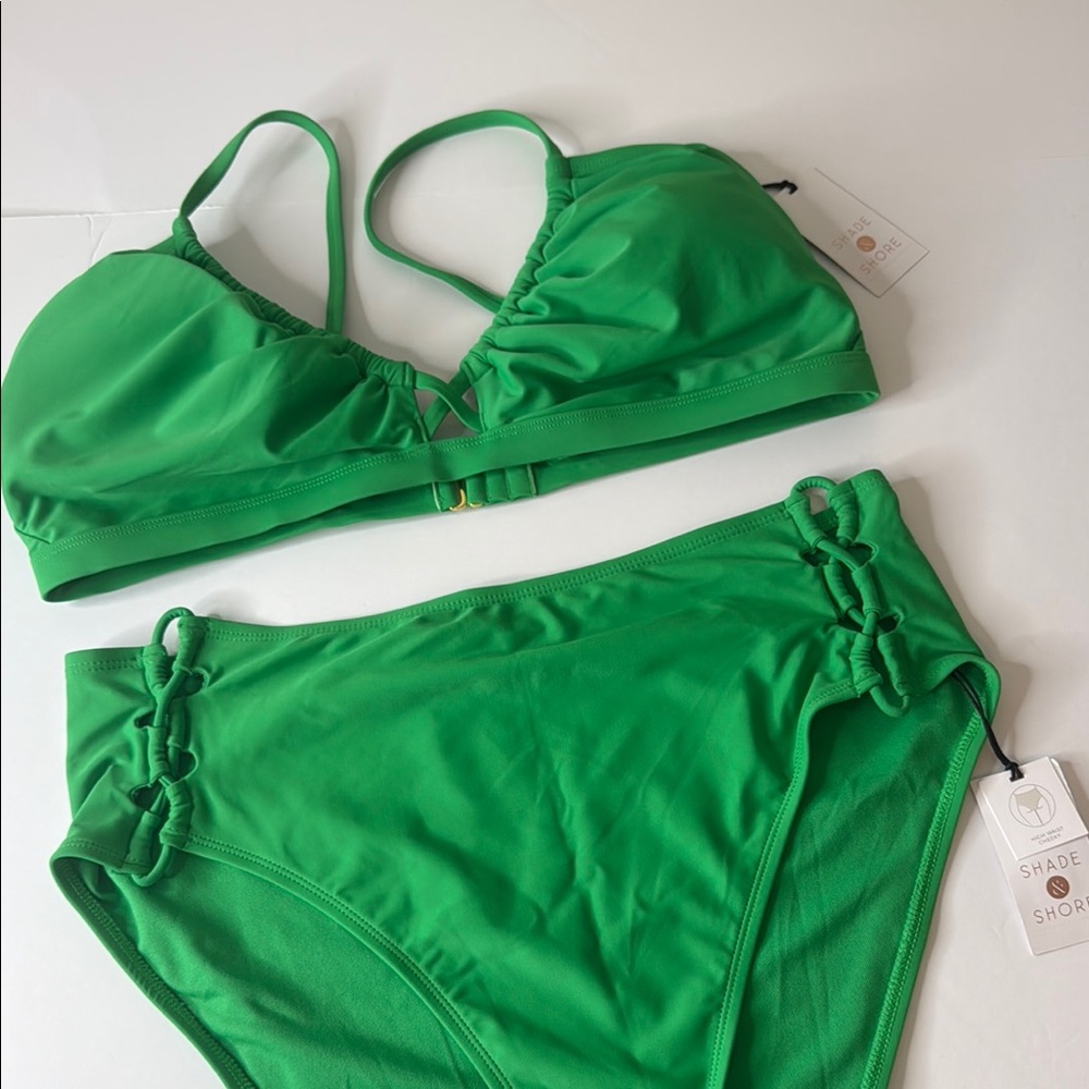 Shade & Shore 2 Piece Bikini Swimsuit Green XL